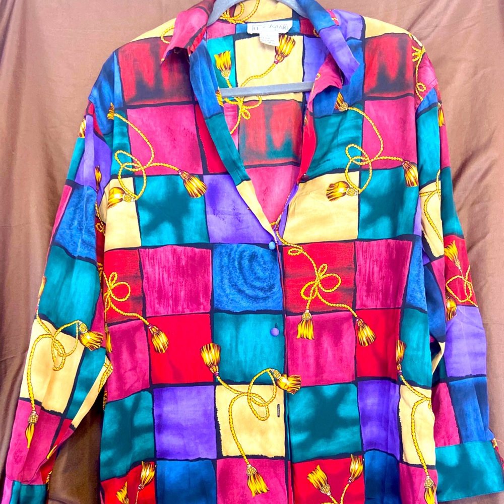 Vintage antique style blouse, curtain like resemblance